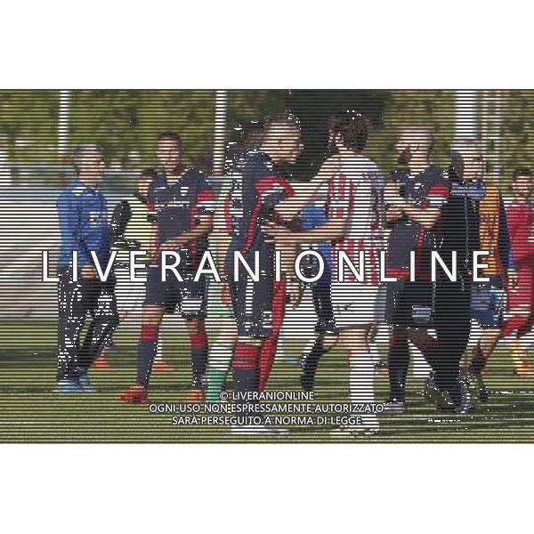 Forl“ - Maceratese Campionato di calcio Lega Pro girone B 09/04/2017 nella foto: tensione fra giocatori a fine partita ©Claudio Zamagni/Agenzia Aldo Liverani 
