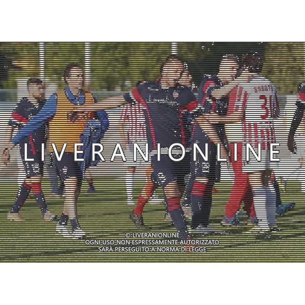 Forl“ - Maceratese Campionato di calcio Lega Pro girone B 09/04/2017 nella foto: tensione a fine partita ©Claudio Zamagni/Agenzia Aldo Liverani 