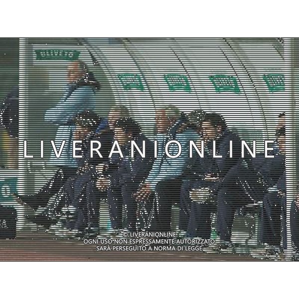 Padova, 30 Marzo 2005. Partita Italia - Islanda. Nella foto panchina azzurra Ph. Nicolo\'Zangirolami/Ag. Liverani.