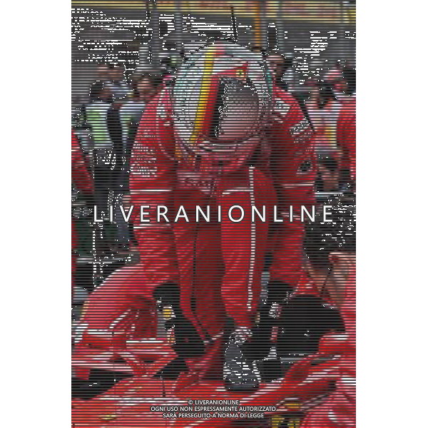 Sebastian Vettel (GER) Ferrari SF70H on the grid. 09.04.2017. Formula 1 World Championship, Rd 2, Chinese Grand Prix, Shanghai, China, Race Day. ONLY ITALY AG ALDO LIVERANI SAS