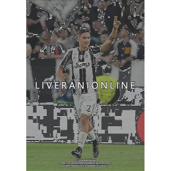 UEFA Champions League 2016/2017 Quarti di Finale Andata Torino - 11.04.2017 Juventus-Barcellona Nella Foto: esultanza dopo il primo gol di paulo dybala del 1-0 /Ph.Vitez-Ag. Aldo Liverani