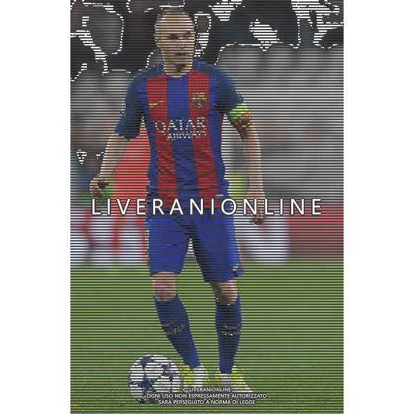 UEFA Champions League 2016/2017 Quarti di Finale Andata Torino - 11.04.2017 Juventus-Barcellona Nella Foto: iniesta Andres /Ph.Vitez-Ag. Aldo Liverani