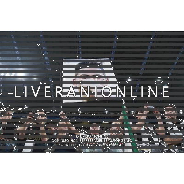 UEFA Champions League 2016/2017 Quarti di Finale Andata Torino - 11.04.2017 Juventus-Barcellona Nella Foto: striscione dei tifosi juventus per dybala /Ph.Vitez-Ag. Aldo Liverani