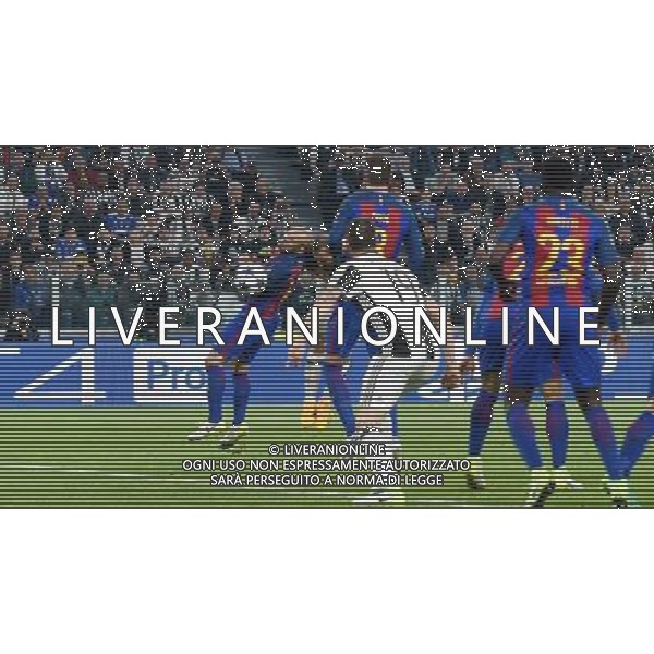 UEFA Champions League 2016/2017 Quarti di Finale Andata Torino - 11.04.2017 Juventus-Barcellona Nella Foto: il gol di giorgio chiellini del 3-0 /Ph.Vitez-Ag. Aldo Liverani
