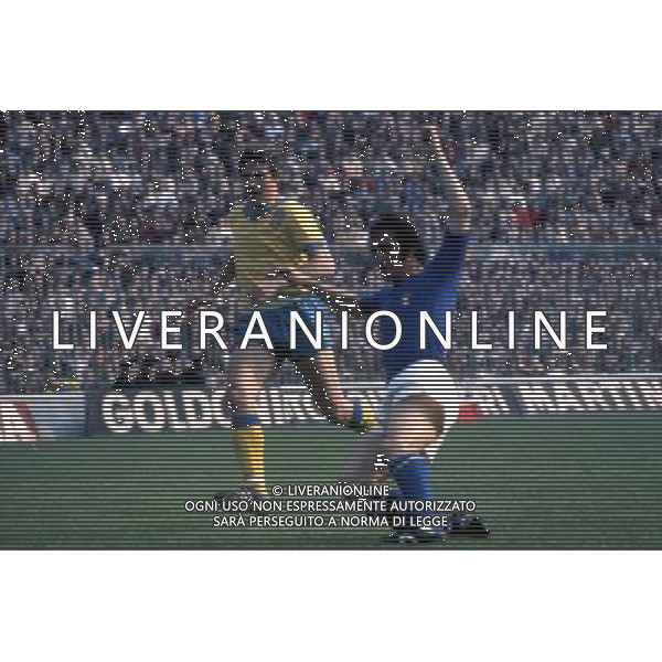Roberto Boninsegna calciatore italiano, di ruolo attaccante - Retrospettiva nella foto con la maglia della nazionale italiana © ARCHIVIO / AGENZIA ALDO LIVERANI SAS