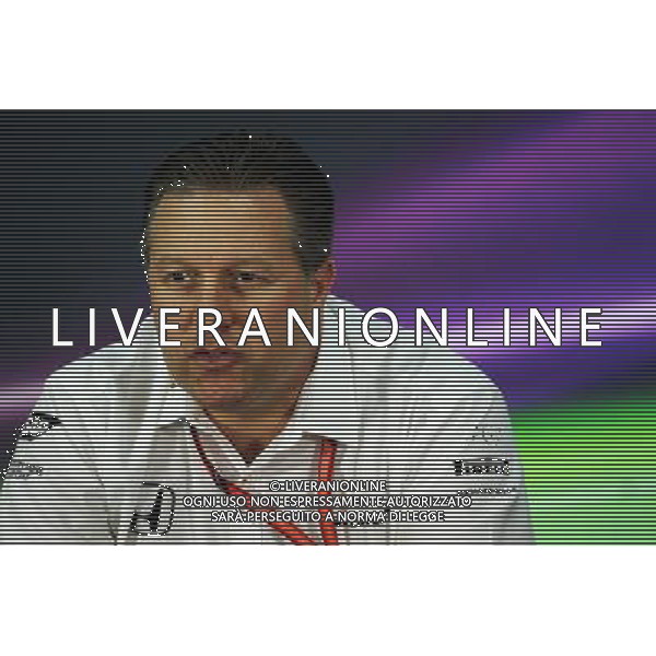 Zak Brown (USA) McLaren Executive Director in the FIA Press Conference. 14.04.2017. Formula 1 World Championship, Rd 3, Bahrain Grand Prix, Sakhir, Bahrain, Practice Day ONLY ITALY AG ALDO LIVERANI SAS