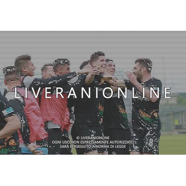 Venezia - Fano Campionato Calcio Lega Pro 35a giornata 15 aprile 2017 nella foto esultanza dopo il gol di stefano Moreo del 1-0 Â© GARBUIO / AGENZIA ALDO LIVERANI SAS 