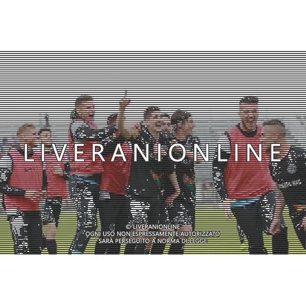 Venezia - Fano Campionato Calcio Lega Pro 35a giornata 15 aprile 2017 nella foto esultanza dopo il gol di stefano Moreo del 1-0 Â© GARBUIO / AGENZIA ALDO LIVERANI SAS 