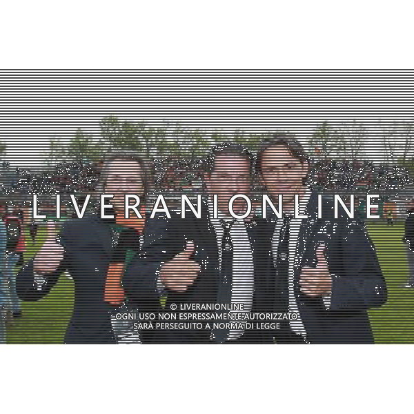 Venezia - Fano Campionato Calcio Lega Pro 35a giornata 15 aprile 2017 nella foto esultanza del venezia a fine gara per la promozione in serie B - Filippo Inzaghi e Joe Tacopina - Festeggiamenti © GARBUIO / AGENZIA ALDO LIVERANI SAS 