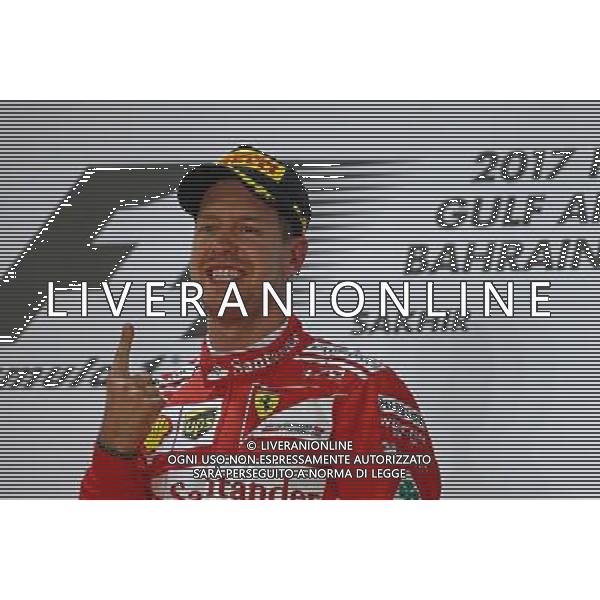 Sebastian Vettel (GER) Scuderia Ferrari 16.04.2017. Formula 1 World Championship, Rd 3, Bahrain Grand Prix, Sakhir, Bahrain, Race Day. ONLY ITALY AG ALDO LIVERANI SAS