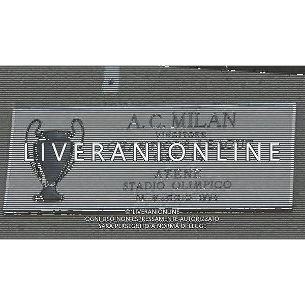 Milano 31/03/2005 Stadio Meazza Targhe Commemorative delle Vittorie di Inter e Milan nella foto: Milan Coppa Campioni 1993/94 foto Danilo Recalcati / Ag.Aldo Liverani