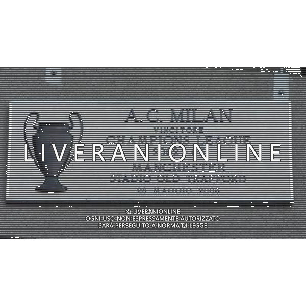 Milano 31/03/2005 Stadio Meazza Targhe Commemorative delle Vittorie di Inter e Milan nella foto: Milan Coppa Campioni 2002/03 foto Danilo Recalcati / Ag.Aldo Liverani
