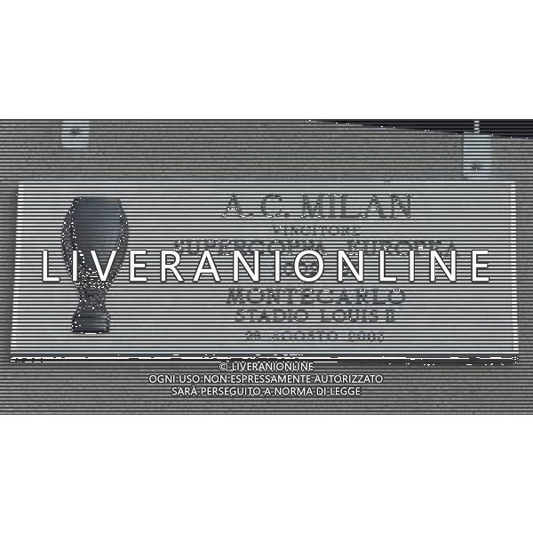 Milano 31/03/2005 Stadio Meazza Targhe Commemorative delle Vittorie di Inter e Milan nella foto: Milan Supercoppa 2002/03 foto Danilo Recalcati / Ag.Aldo Liverani
