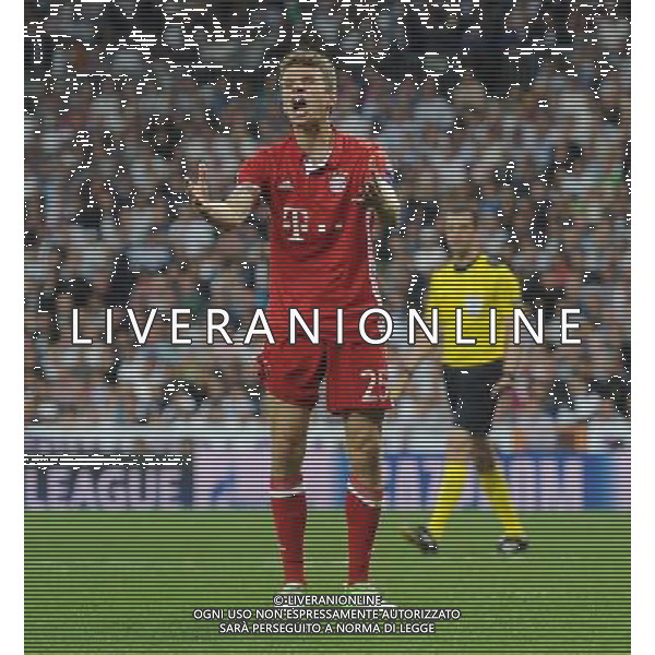 firo Fu§ball, Fussball, 18.04.2017 Uefa Champions League, CL Saison 2016/2017 Viertelfinale, RŸckspiel Real Madrid - FCB FC Bayern MŸnchen Muenchen 4:2 FCB Thomas MŸller Mueller, Gestik, Geste, EnttŠuschung enttŠuscht Enttaeuschung enttaeuscht unzufrieden, Gestik, Geste $worldrights Es gelten unsere AGB, einsehbar auf www.firosportphoto.de copyright by firo sportphoto: Coesfelder Str.207 48249 DŸlmen www.firosportphoto.de mail@firosportphoto.de (V o l k s b a n k B o c h u m - W i t t e n ) IBAN DE68 4306 0129 0341 1171 00 Tel:Ê 02594 - 9916004 Fax:Ê02594 - 9916005 AG ALDO LIVERANI SAS ONLY ITALY