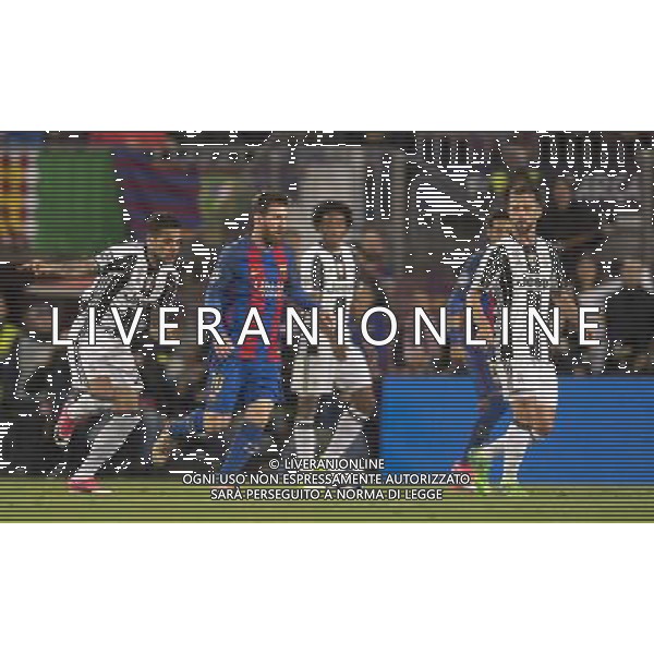 UEFA Champions League 2016/2017 Quarti di Finale Ritorno Barcellona (Spagna) - 19.04.2017 Barcellona-Juventus Nella Foto: lionel Messi, dani Alves e miralem Pjanic /Ag. Aldo Liverani