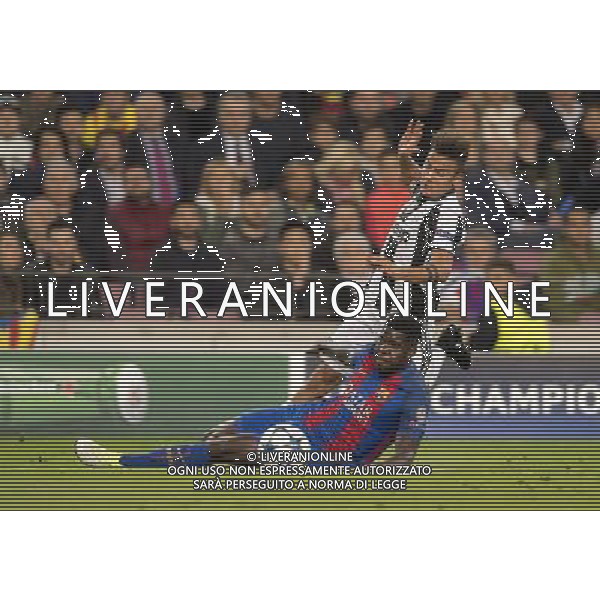 UEFA Champions League 2016/2017 Quarti di Finale Ritorno Barcellona (Spagna) - 19.04.2017 Barcellona-Juventus Nella Foto: paulo Dybala e Samuel Umtiti /Ag. Aldo Liverani