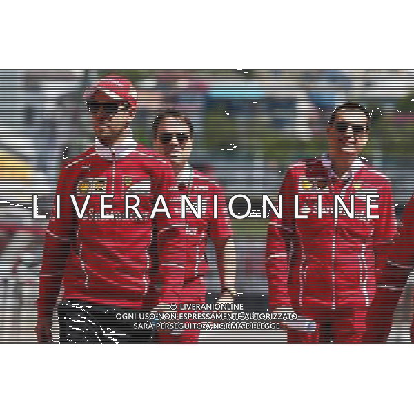Sebastian Vettel (GER) Ferrari walks the circuit with the team. 27.04.2017. Formula 1 World Championship, Rd 4, Russian Grand Prix, Sochi Autodrom, Sochi, Russia, Preparation Day. - www.xpbimages.com, EMail: requests@xpbimages.com - copy of publication required for printed pictures. Every used picture is fee-liable. Â© Copyright: Batchelor / XPB Images/ONLY ITALY/EDITORIAL USE ONLY/Ag. Aldo Liverani s.a.s.