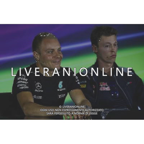 Valtteri Bottas (FIN) Mercedes AMG F1 in the FIA Press Conference. 27.04.2017. Formula 1 World Championship, Rd 4, Russian Grand Prix, Sochi Autodrom, Sochi, Russia, Preparation Day. - www.xpbimages.com, EMail: requests@xpbimages.com - copy of publication required for printed pictures. Every used picture is fee-liable. Â© Copyright: Batchelor / XPB Images/ONLY ITALY/EDITORIAL USE ONLY/Ag. Aldo Liverani s.a.s.