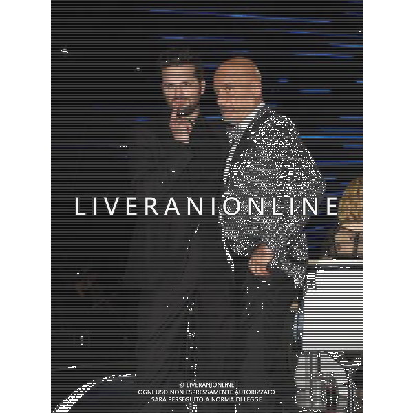 Milano ( MI ) 28/04/2017 Finale Live di ITALIA\'S GOT TALENT Nella foto: Frank Matano e Claudio Bisio PH Lauro Montagnini / AGENZIA ALDO LIVERANI SAS