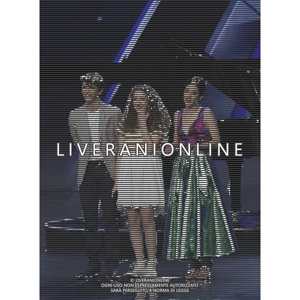 Milano ( MI ) 28/04/2017 Finale Live di ITALIA\'S GOT TALENT Nella foto: Lodovica Comello con Elena e Francesco Faggi PH Lauro Montagnini / AGENZIA ALDO LIVERANI SAS