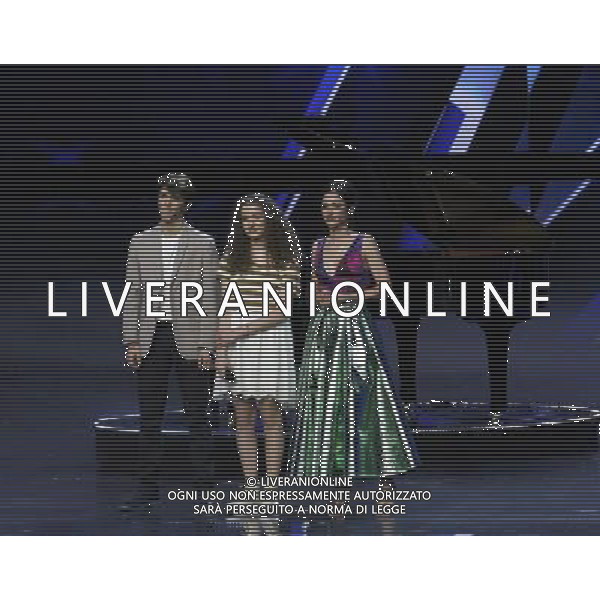 Milano ( MI ) 28/04/2017 Finale Live di ITALIA\'S GOT TALENT Nella foto: Lodovica Comello con Elena e Francesco Faggi PH Lauro Montagnini / AGENZIA ALDO LIVERANI SAS