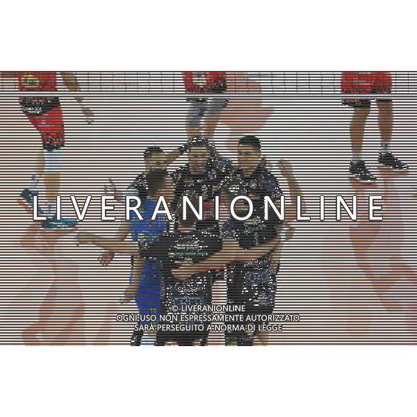 DHL 2017 CEV Volleyball Champions League Final Four Semifinale 2 Roma - 29.04.2017 Cucine Lube Civitanova-Sir Sicoma Colussi Perugia Nella Foto:i giocatori della Cucine Lube Civitanova festeggiano /Ph.Vitez-Ag. Aldo Liverani