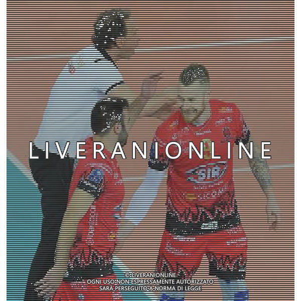 DHL 2017 CEV Volleyball Champions League Final Four Semifinale 2 Roma - 29.04.2017 Cucine Lube Civitanova-Sir Sicoma Colussi Perugia Nella Foto:Ivan Zaytsev e Velizar Chernokozhev festeggiano /Ph.Vitez-Ag. Aldo Liverani