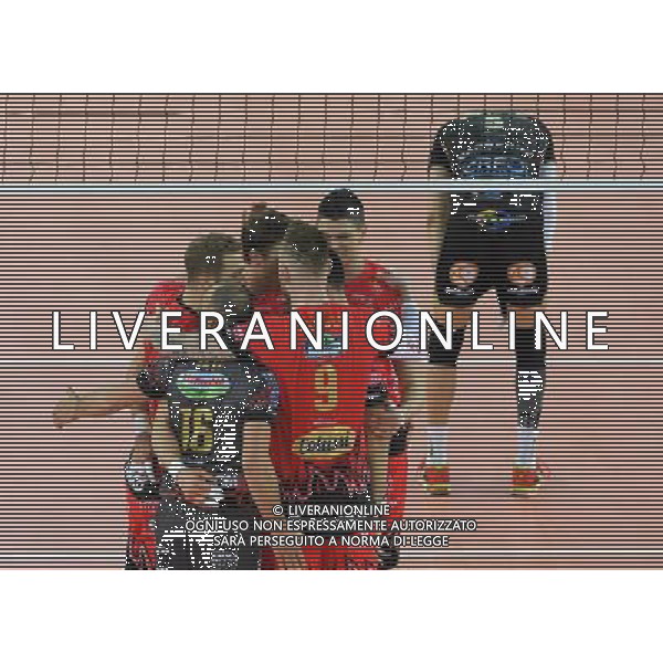 DHL 2017 CEV Volleyball Champions League Final Four Semifinale 2 Roma - 29.04.2017 Cucine Lube Civitanova-Sir Sicoma Colussi Perugia Nella Foto:i giocatori della Sir Sicoma Colussi Perugia festeggiano /Ph.Vitez-Ag. Aldo Liverani