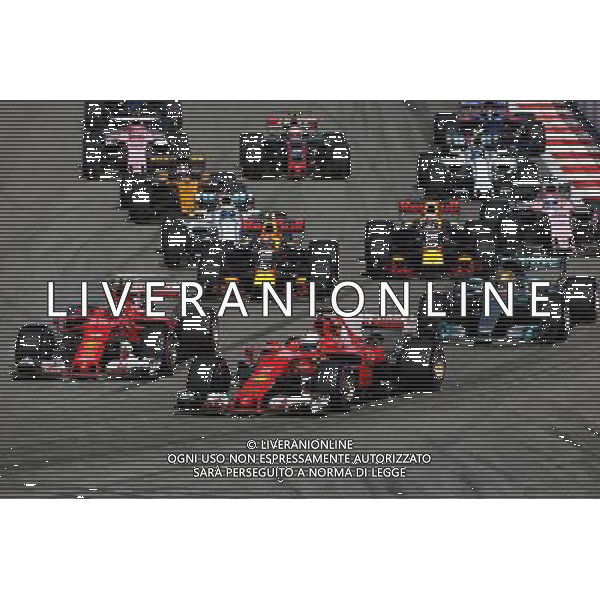 Sebastian Vettel (GER) Ferrari SF70H at the start of the race. 30.04.2017. Formula 1 World Championship, Rd 4, Russian Grand Prix, Sochi Autodrom, Sochi, Russia, Race Day. / AGENZIA ALDO LIVERANI SAS - ITALY ONLY EDITORIAL USE ONLY 