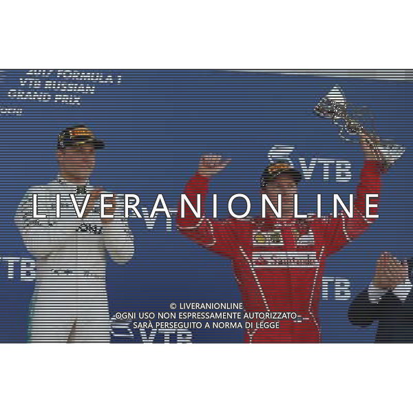 Valtteri Bottas (FIN) Mercedes AMG F1 W08 and Kimi Raikkonen (FIN) Ferrari SF70H. 30.04.2017. Formula 1 World Championship, Rd 4, Russian Grand Prix, Sochi Autodrom, Sochi, Russia, Race Day. / AGENZIA ALDO LIVERANI SAS - ITALY ONLY EDITORIAL USE ONLY