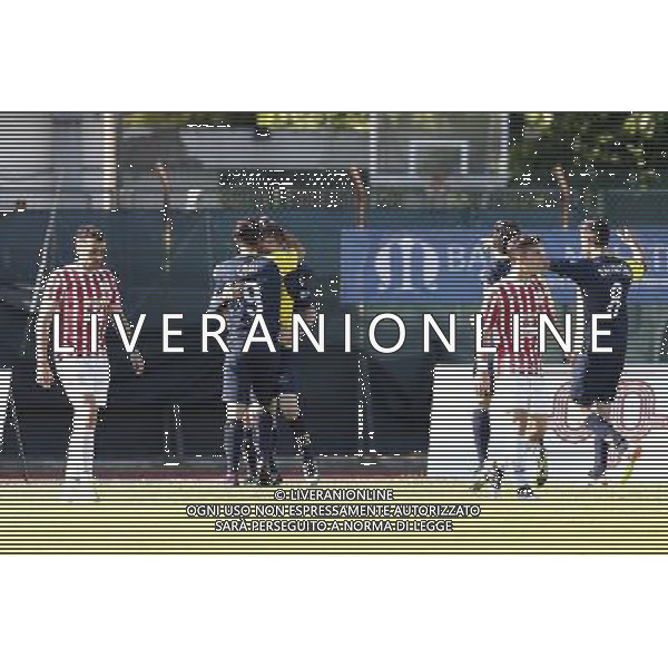Santarcangelo - Maceratese Campionato di calcio Lega Pro girone B 30/04/2017 nella foto: esultanza santarcangelo ©Claudio Zamagni/Agenzia Aldo Liverani 