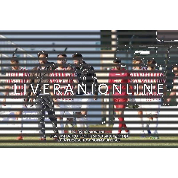 Santarcangelo - Maceratese Campionato di calcio Lega Pro girone B 30/04/2017 nella foto: delusione maceratese Â©Claudio Zamagni/Agenzia Aldo Liverani 