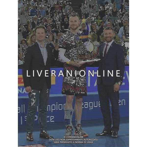DHL 2017 CEV Volleyball Champions League Final Four Finale Roma - 30.04.2017 Zenit Kazan-Sir Sicoma Colussi Perugia Nella Foto:Ivan Zaytsev premiato /Ph.Vitez-Ag. Aldo Liverani
