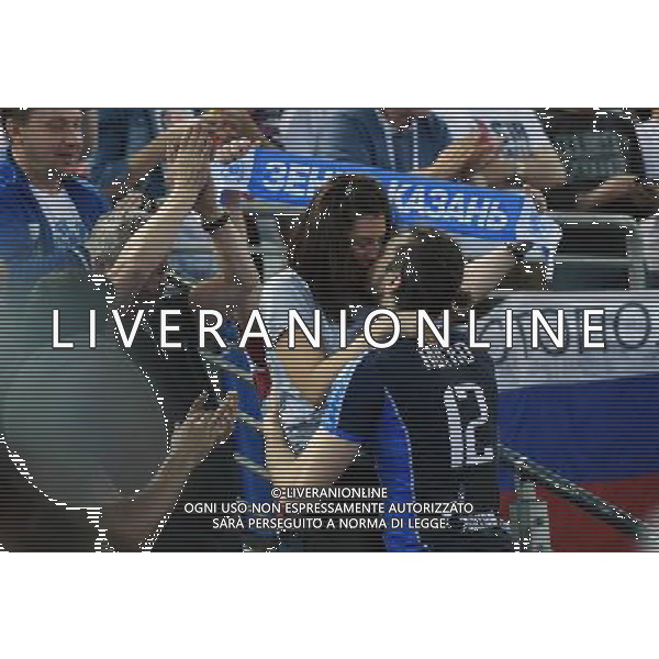 DHL 2017 CEV Volleyball Champions League Final Four Finale Roma - 30.04.2017 Zenit Kazan-Sir Sicoma Colussi Perugia Nella Foto:Butko Alexander festeggia con la moglie /Ph.Vitez-Ag. Aldo Liverani