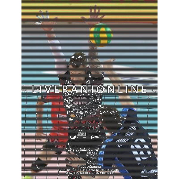 DHL 2017 CEV Volleyball Champions League Final Four Finale Roma - 30.04.2017 Zenit Kazan-Sir Sicoma Colussi Perugia Nella Foto:muro di Ivan Zaytsev /Ph.Vitez-Ag. Aldo Liverani