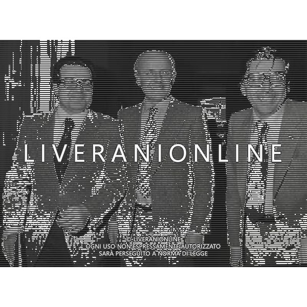 RETROSPETTIVA ROMANO PRODI POLITICO NELLA FOTO ROMANO PRODI CON PANDOLFI FILIPPO MARIA E VINCENZO SCOTTI AG ALDO LIVERANI SAS
