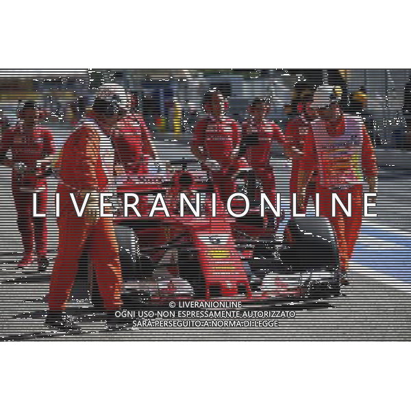 Sebastian Vettel (GER) Ferrari SF70H stopped in the first practice session. 12.05.2017. Formula 1 World Championship, Rd 5, Spanish Grand Prix, Barcelona, Spain, Practice Day. / AGENZIA ALDO LIVERANI SAS - ITALY ONLY EDITORIAL USE ONLY