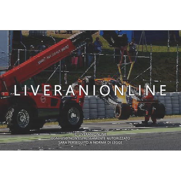 The McLaren MCL32 of Fernando Alonso (ESP) McLaren is removed from the circuit after he stopped in the first practice session. 12.05.2017. Formula 1 World Championship, Rd 5, Spanish Grand Prix, Barcelona, Spain, Practice Day. / AGENZIA ALDO LIVERANI SAS - ITALY ONLY EDITORIAL USE ONLY