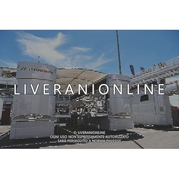F1 Experiences trucks in the paddock. 12.05.2017. Formula 1 World Championship, Rd 5, Spanish Grand Prix, Barcelona, Spain, Practice Day. / AGENZIA ALDO LIVERANI SAS - ITALY ONLY EDITORIAL USE ONLY
