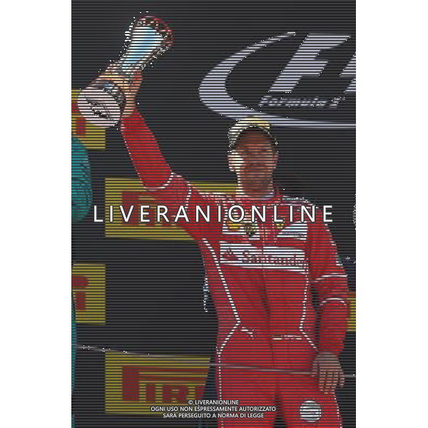 2nd place Sebastian Vettel (GER) Ferrari SF70H. 14.05.2017. Formula 1 World Championship, Rd 5, Spanish Grand Prix, Barcelona, Spain, Race Day. / AGENZIA ALDO LIVERANI SAS - ITALY ONLY EDITORIAL USE ONLY - Gp F1 Spagna Gara Barcellona 14 maggio 2017 