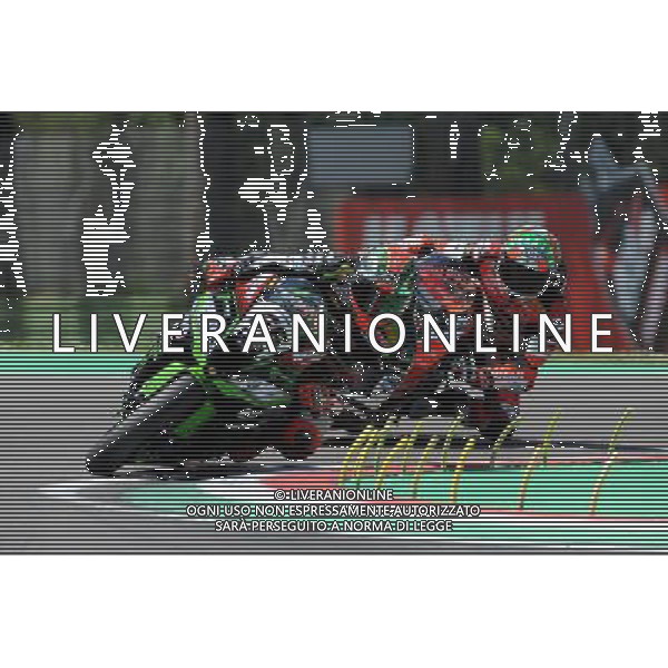 IMOLA 13/05/2017 CIRCUITO ENZO E DINO FERRARI SUPERBIKE FIM WORLD CHAMPIONSHIP 2017 PICTURED: Tom Sykes e Chaz Davies Â© ALBERTO ANELLO / AGENZIA ALDO LIVERANI SAS