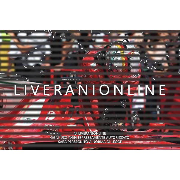 Sebastian Vettel (GER) Ferrari SF70H in parc ferme. 14.05.2017. Formula 1 World Championship, Rd 5, Spanish Grand Prix, Barcelona, Spain, Race Day. AG ALDO LIVERANI SAS ONLY ITALY