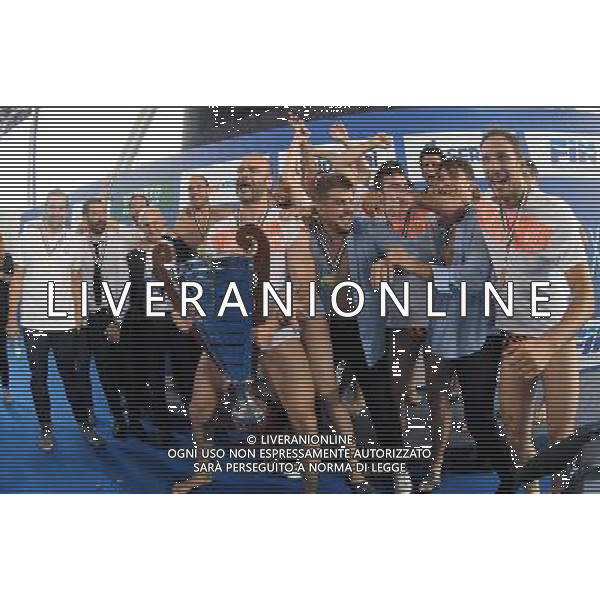 Final Six Scudetto Pallanuoto A1 Maschile Finale Torino - 20.05.2017 Finale Pro Recco - AN Brescia Nella Foto:Tempesti stefano alza la coppa /Ph.Vitez-Ag. Aldo Liverani