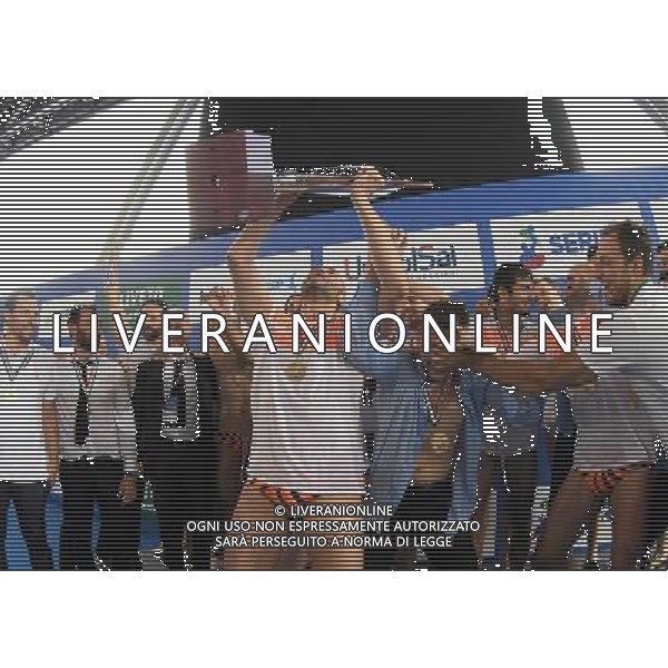 Final Six Scudetto Pallanuoto A1 Maschile Finale Torino - 20.05.2017 Finale Pro Recco - AN Brescia Nella Foto:tempesti stefano alza la coppa /Ph.Vitez-Ag. Aldo Liverani