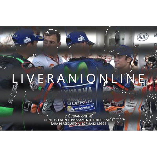 21.05.2017. Circuito della 24 ore di le Mans. Le Mans, Francia.Johann Zarco, Maverick Vinales Dani Pedrosa. ©SIROTTI /AGENZIA ALDO LIVERANI SAS MotoGp Motomondiale Circuito delle 24 ore di Le Mans Francia Gara 21/05/2017