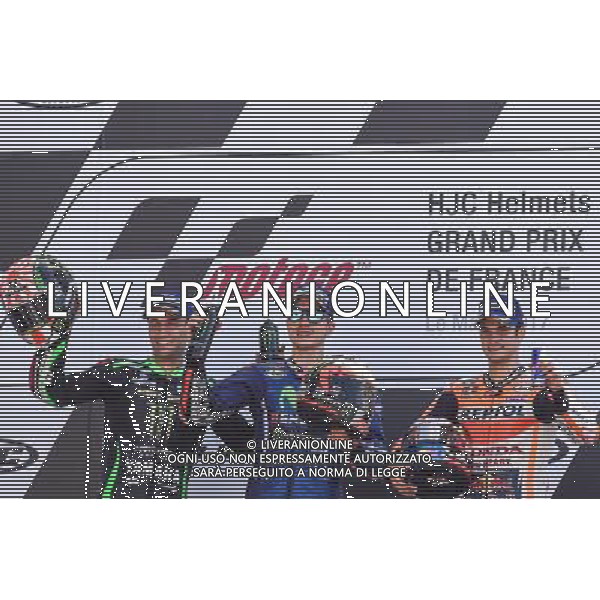 21.05.2017. Circuito della 24 ore di le Mans. Le Mans, Francia.Johann Zarco, Maverick Vinales Dani Pedrosa. ©SIROTTI /AGENZIA ALDO LIVERANI SAS MotoGp Motomondiale Circuito delle 24 ore di Le Mans Francia Gara 21/05/2017