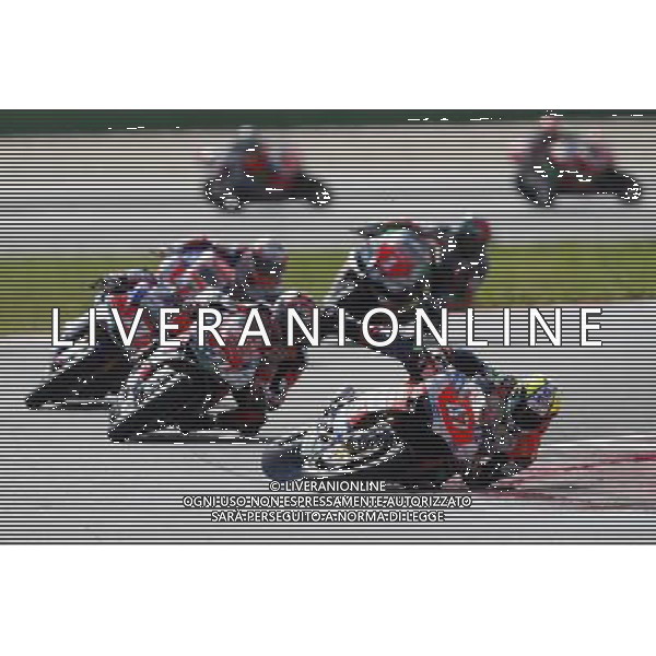 Misano - Campionato Italiano Velocitˆ Gara 2 21/05/2017 nella foto: Eddi La Marra scivola in curva ©Claudio Zamagni/Agenzia Aldo Liverani