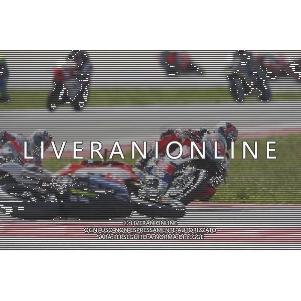 Misano - Campionato Italiano Velocitˆ Gara 2 21/05/2017 nella foto: Michele Pirro Eddi La Marra scivola in curva ©Claudio Zamagni/Agenzia Aldo Liverani