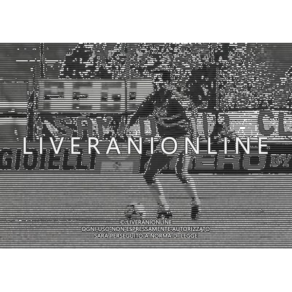 RETROSPETTIVA FAUSTO PARI CALCIATORE 1989-1990 NELLA FOTO FAUSTO PARI CON LA MAGLIA DELLA SAMPDORIA AG ALDO LIVERANI SAS