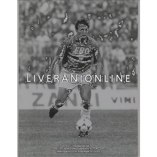 RETROSPETTIVA FAUSTO PARI CALCIATORE NELLA FOTO FAUSTO PARI CON LA MAGLIA DELLA SAMPDORIA AG ALDO LIVERANI SAS